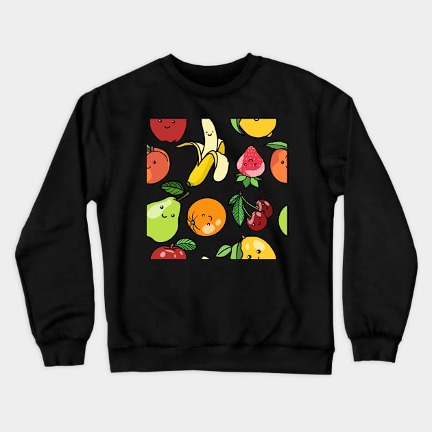 Happy Fruit Salad Crewneck Sweatshirt by LivianPearl